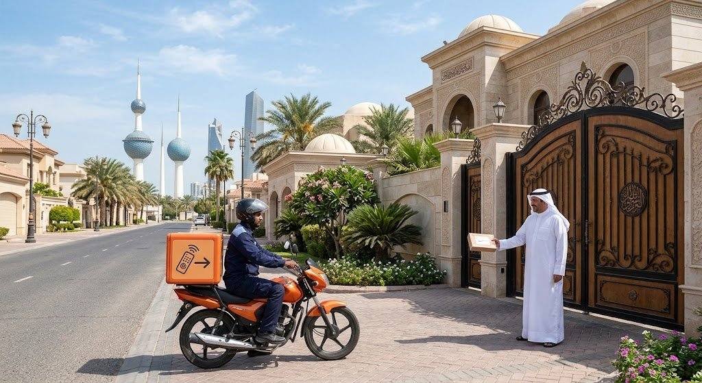 فني محترف يقوم بتسليم وبرمجة ريموت الشاشات والرسيفرات بدقة وسرعة باستخدام أحدث التقنيات ضمن خدمات توصيل ريموت القصور بالكويت لضمان تشغيل الأجهزة بكفاءة وراحة العملاء.